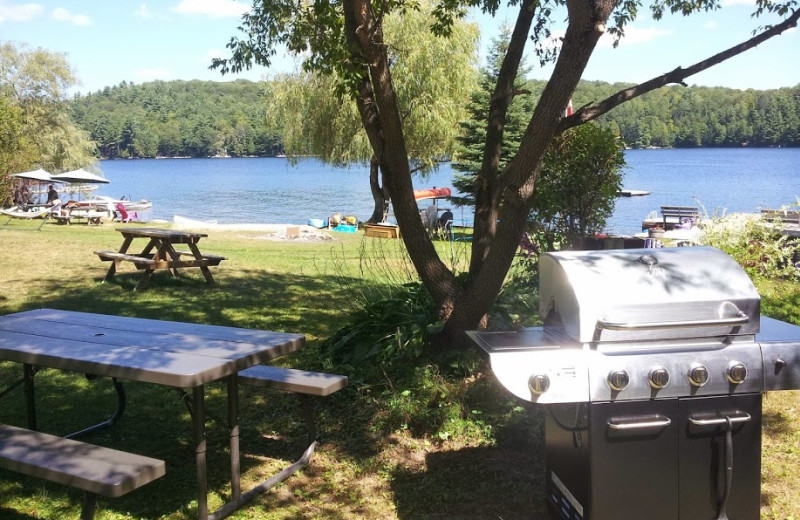 Picnic area at Ogopogo Resort.