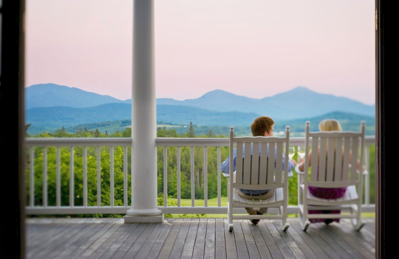 Relaxing on the porch at Mountain View Grand Resort & Spa.
