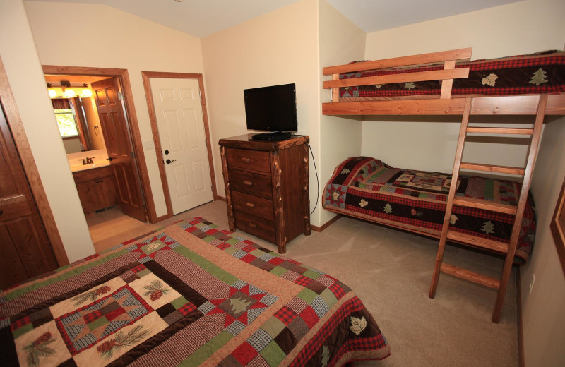 Guest room at East Silent Lake Resort.