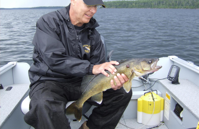 Fishing at Manotak Lodge.