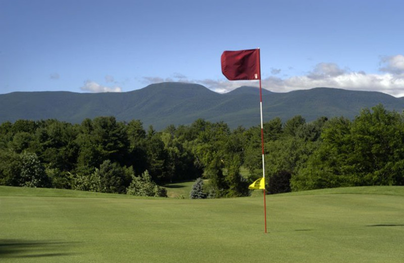 View of a green at Thunderhart Golf Course.