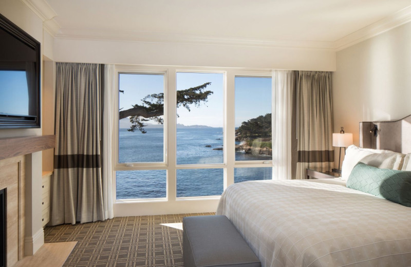 Guest room at The Lodge at Pebble Beach.