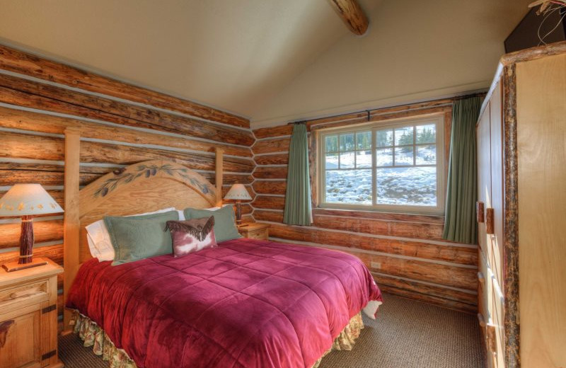 Rental bedroom at Moonlight Rentals in Big Sky.