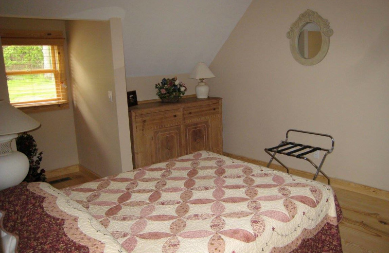 Guest bedroom at Rocky Branch Resort.