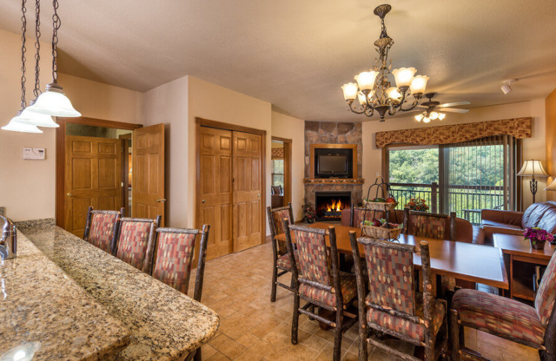 Guest living room at Westgate Branson Woods Resort.