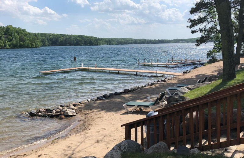 Beach at Kavanaugh's Sylvan Lake Resort.