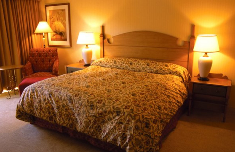 Guest room at St. Eugene Golf Resort & Casino.