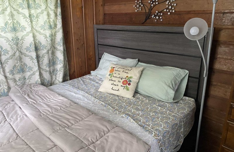 Cottage bedroom at Camp David Bantam Lake.