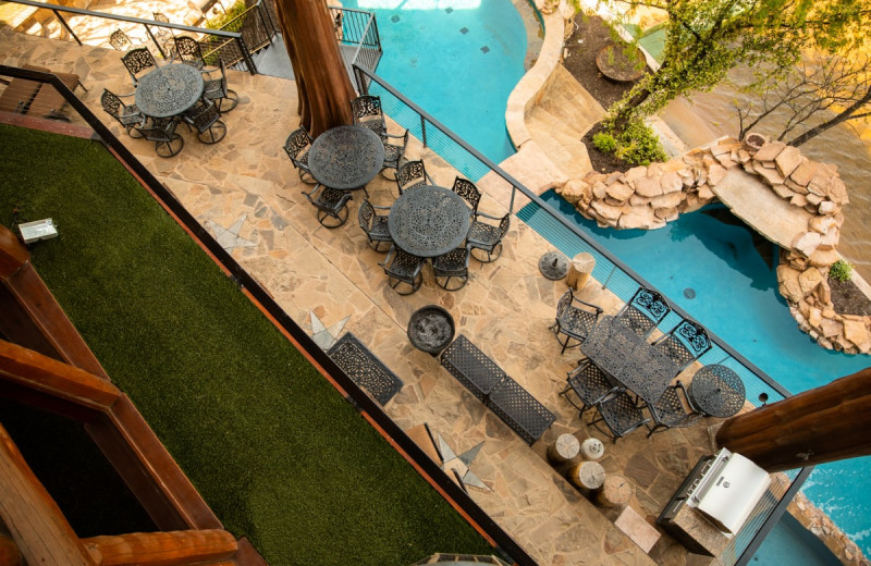 Deck and pool view at Log Country Cove.
