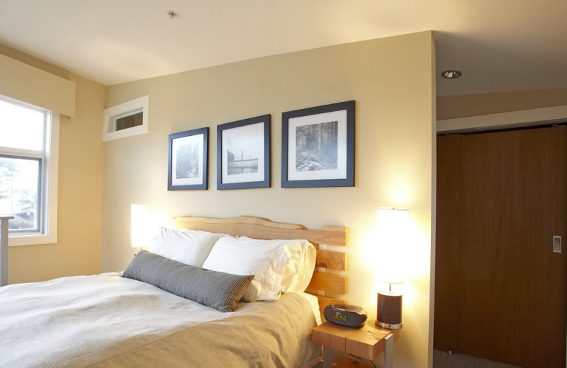 Guest bedroom at Cox Bay Beach Resort.