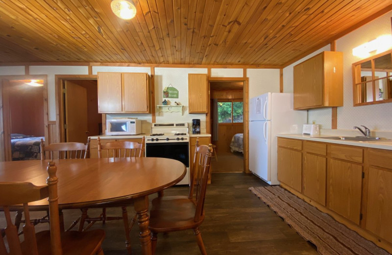 Cabin living room at Upper Cullen Resort.