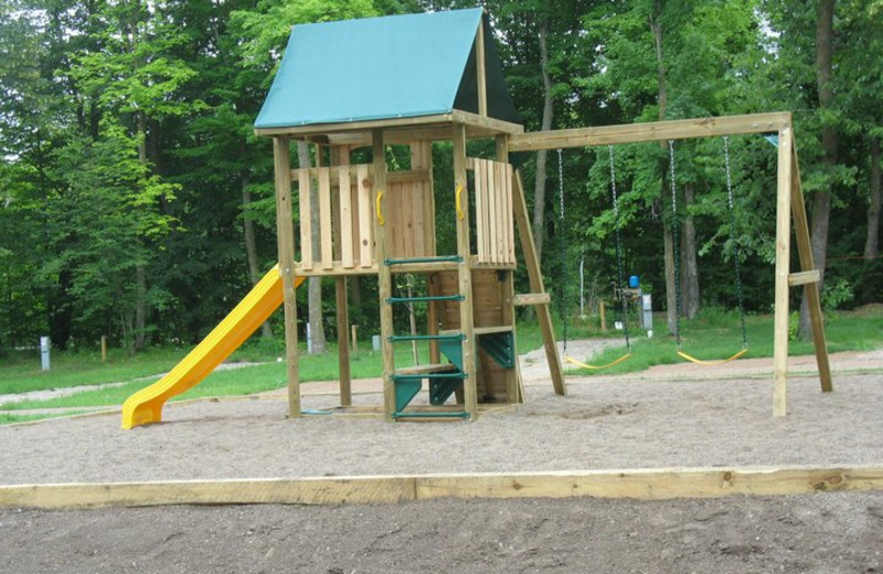 Kid's playground at Appeldoorn's Sunset Bay Resort.