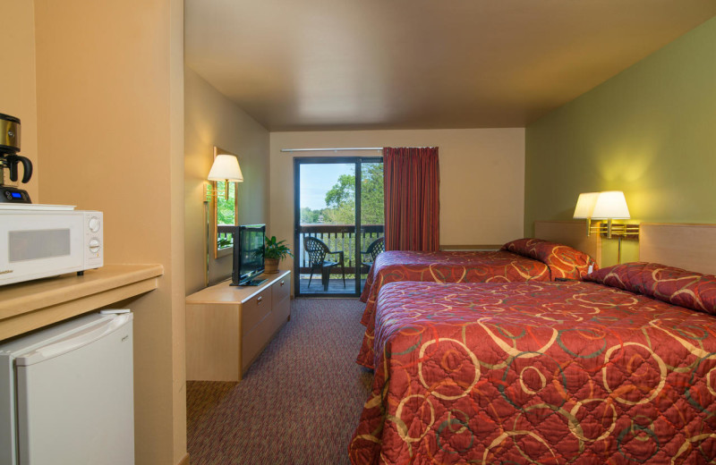 Guest room at Baker's Sunset Bay Resort.
