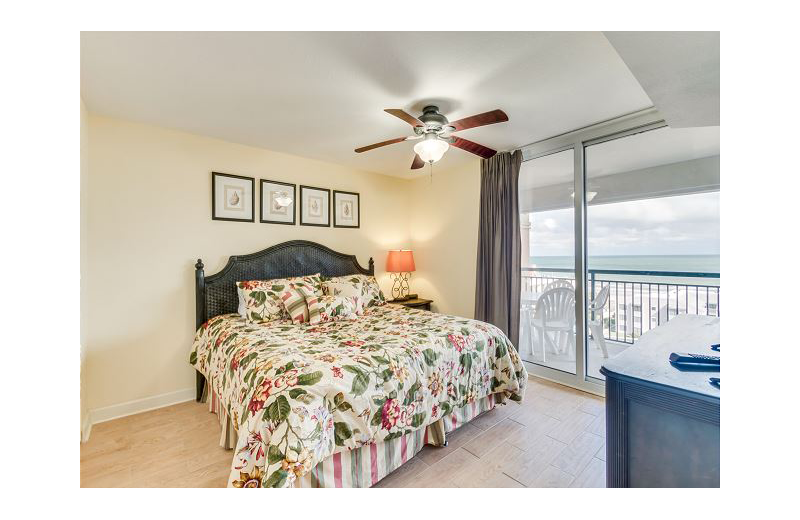 Rental bedroom at North Beach Vacation Rentals.