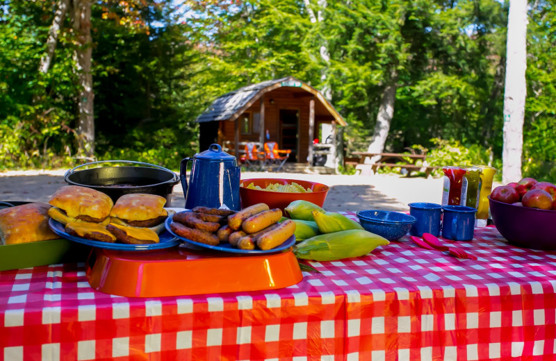 Picnic at Old Forge Camping Resort.