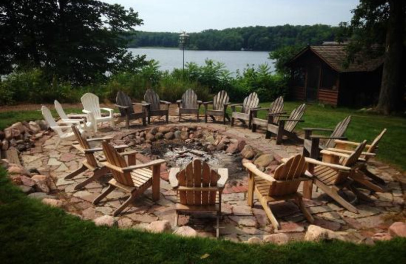 Fire pit at Stout's Island Lodge.