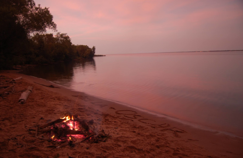 Beach bonfire at Mission Springs Resort.