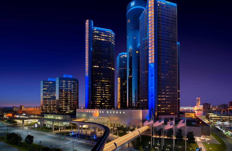 Exterior view of Detroit Marriott at the Renaissance Center.