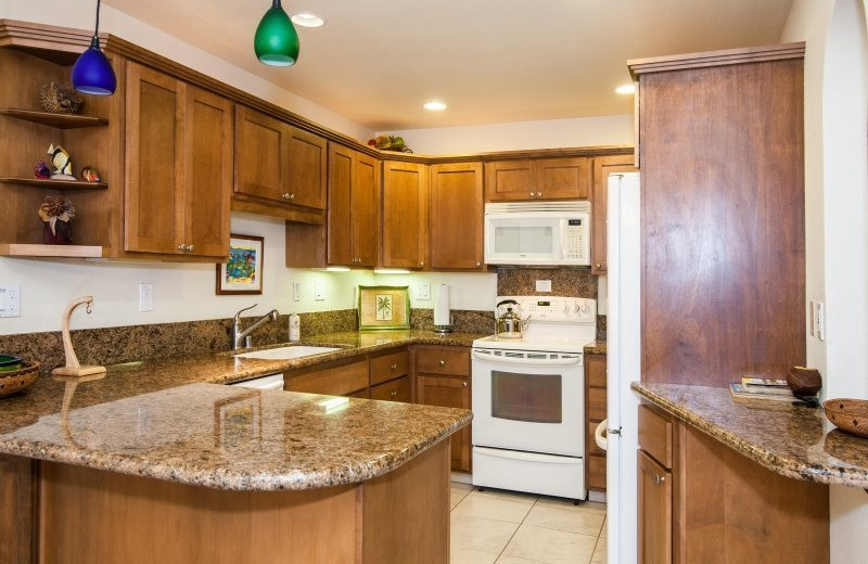 Vacation rental kitchen at Great Vacation Retreats.