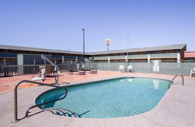 Outdoor pool at OYO Hotel Eloy.