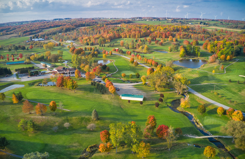 Aerial view of Byrncliff Resort 