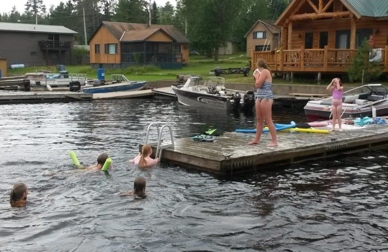 Swimming at Cabins On Crane.