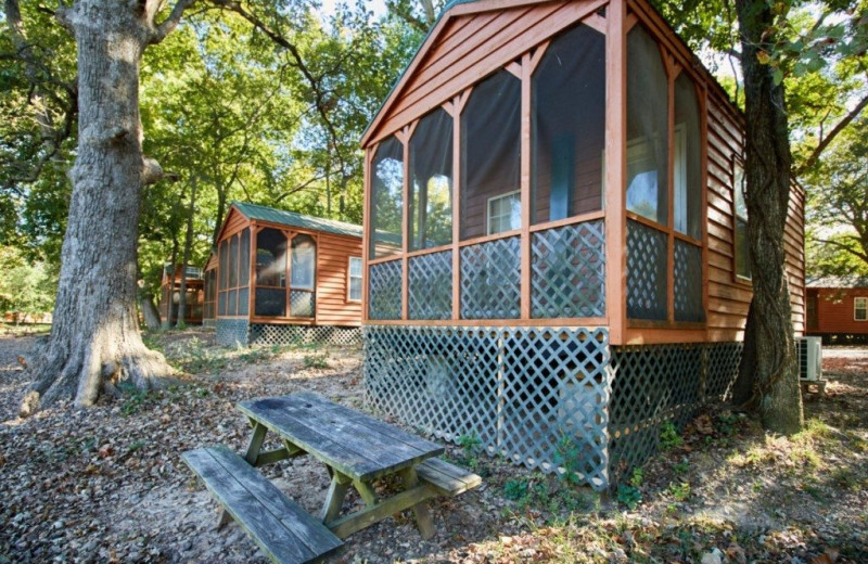 Cabin exterior at MarVal Resort.