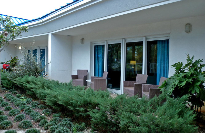 Patio view at The Palms of Destin Resort & Conference Center.