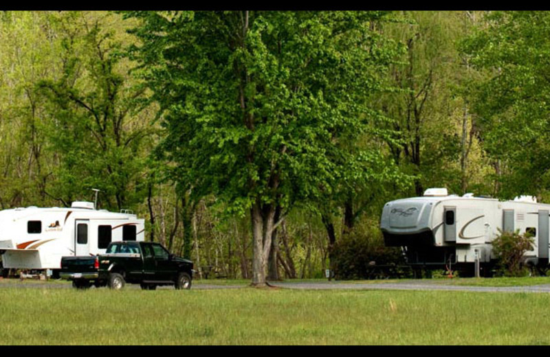 RV camping at Smoke Hole Caverns & Log Cabin Resort.