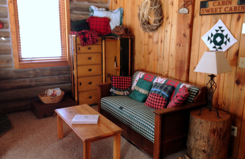 Guest room at Vee Bar Guest Ranch.