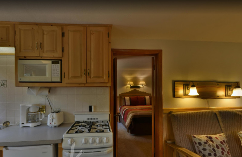 Cabin interior at Workshire Lodge.