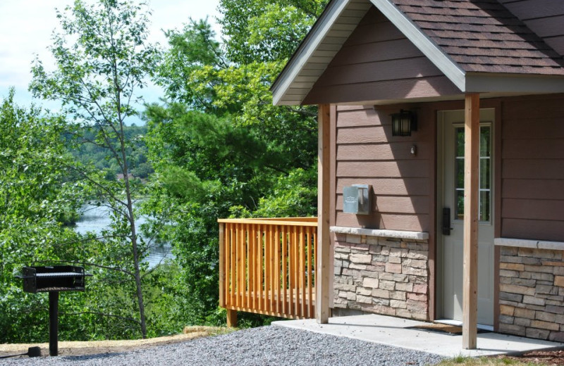 Cabin exterior at Blue Water Lodge.