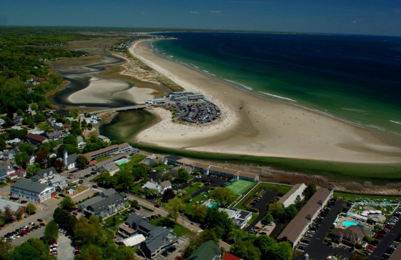 Arial view of the beach at Mariner Resort.