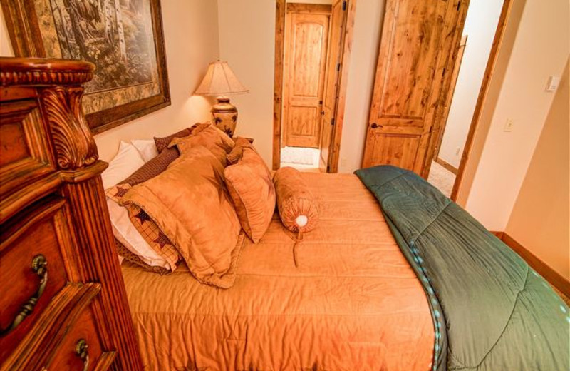 Rental bedroom at Black Diamond Vacation Rentals.