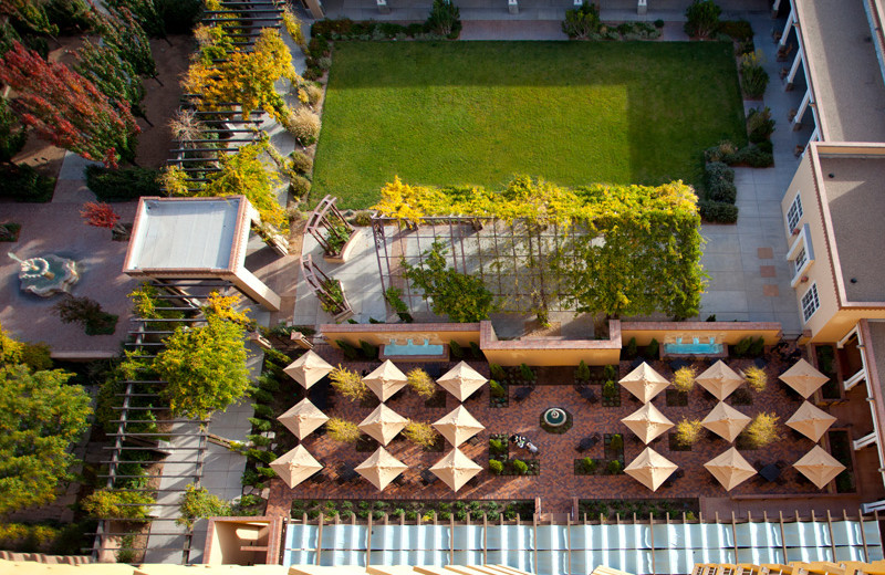 Patio at Hotel Albuquerque at Old Town.