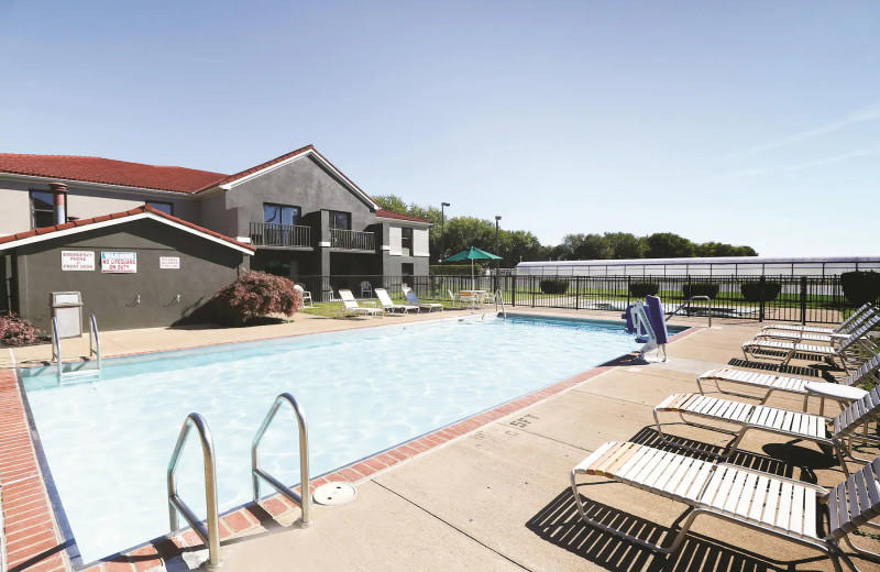 Outdoor pool at La Quinta Inn Sandusky.