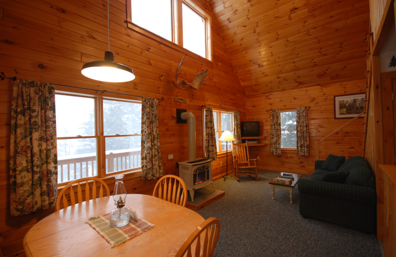 Cabin interior at Cabins at Lopstick.