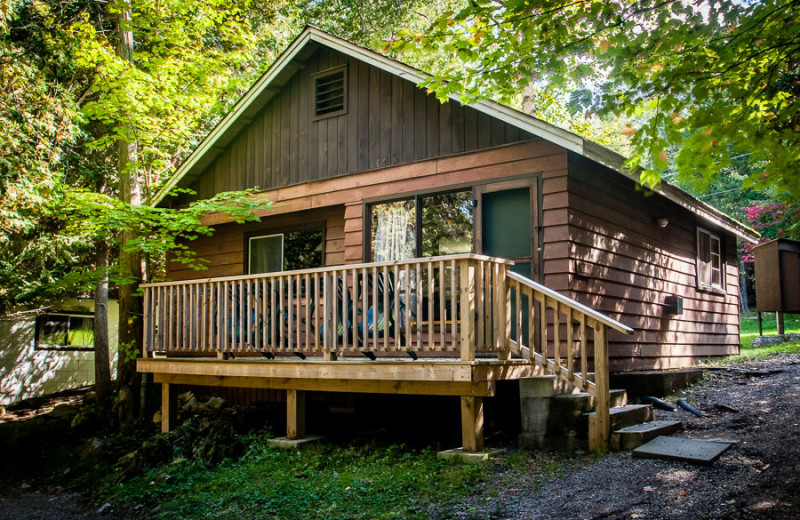 Cabin exterior at Lumina Resort.