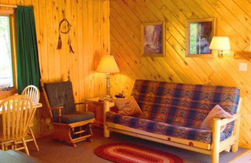 Living room view at Golden Eagle Lodge.