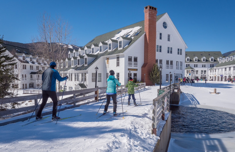 Skiing at Town Square Condominiums.