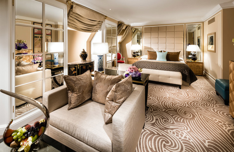 Guest room at Baur au Lac Hotel.