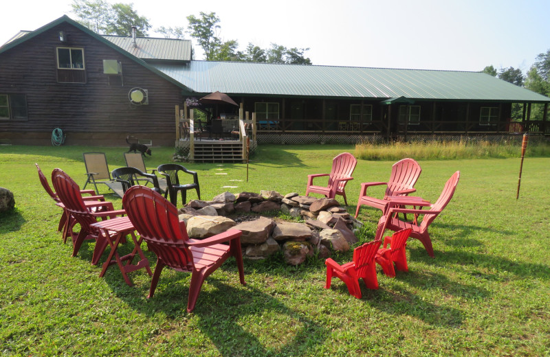 Fire pit at Tug Hill Resort.