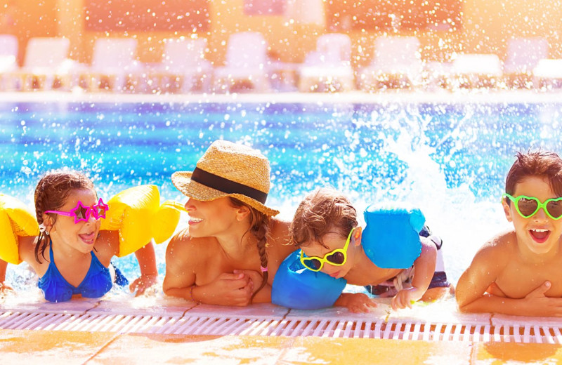 Family in pool at Boar's Head Resort.
