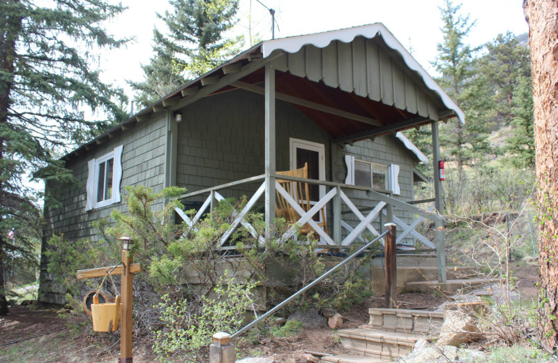 Cabin exterior at Workshire Lodge.