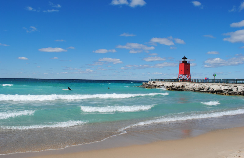 Beach at Charlevoix Inn & Suites.