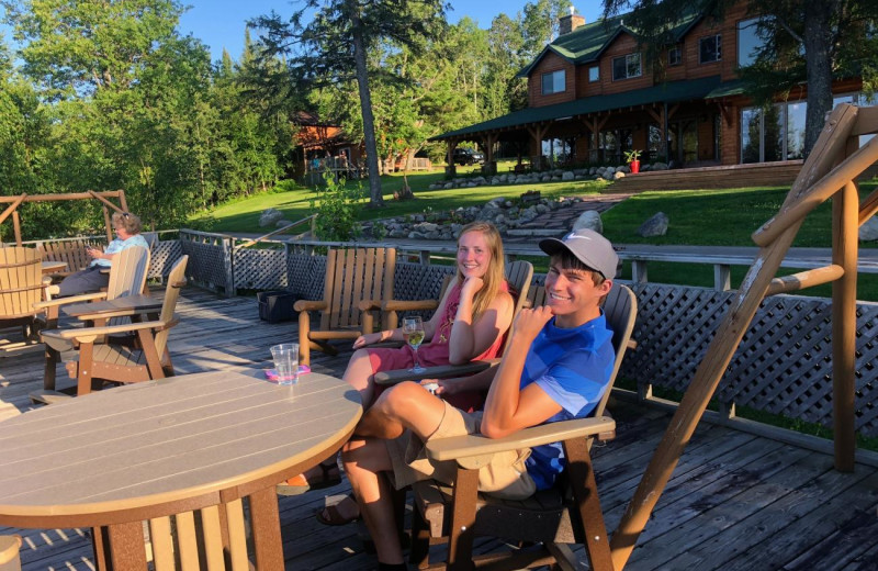 Patio at Pehrson Lodge Resort.