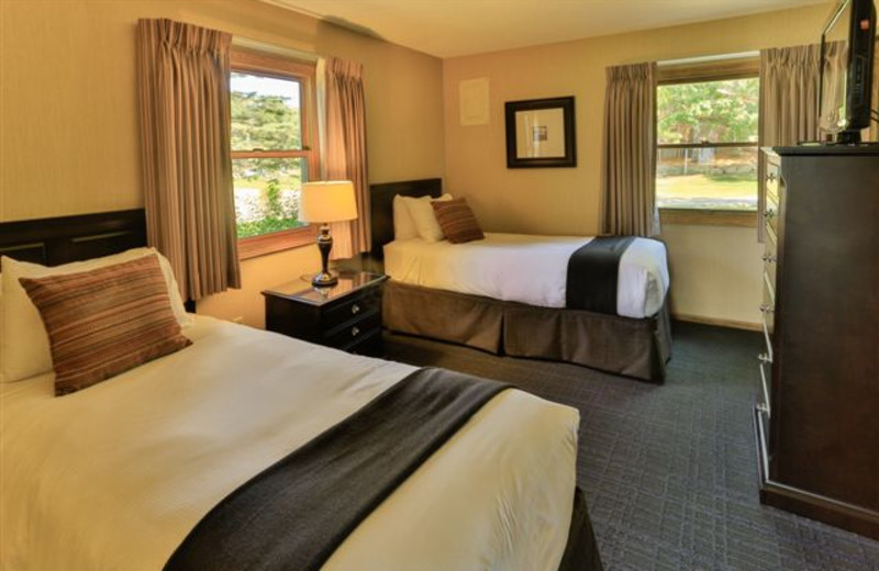 Cabin bedroom at Madden's on Gull Lake.