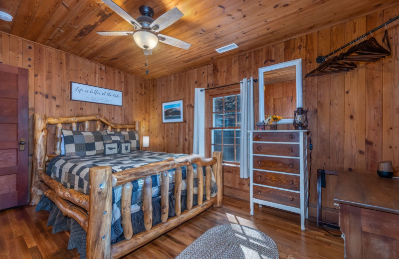 Rental bedroom at Yonder Luxury Vacation Rentals.