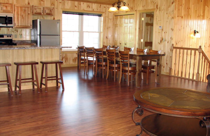 Cottage interior at Angel Rock Waterfront Cottages.
