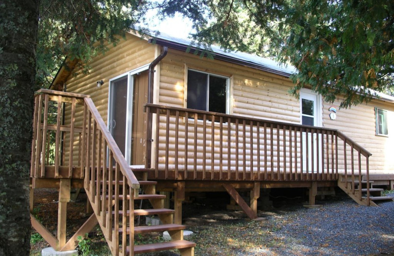 Cabin exterior at Rainbow Point Lodge.